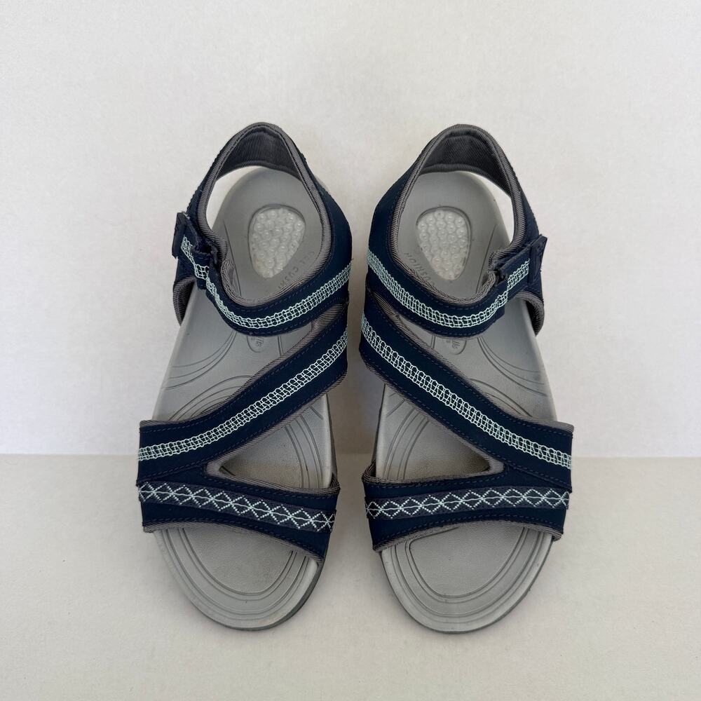 Dr. Scholl's Dynomite Women's Sandals Size 6M Navy Blue Gel Cushion Comfort